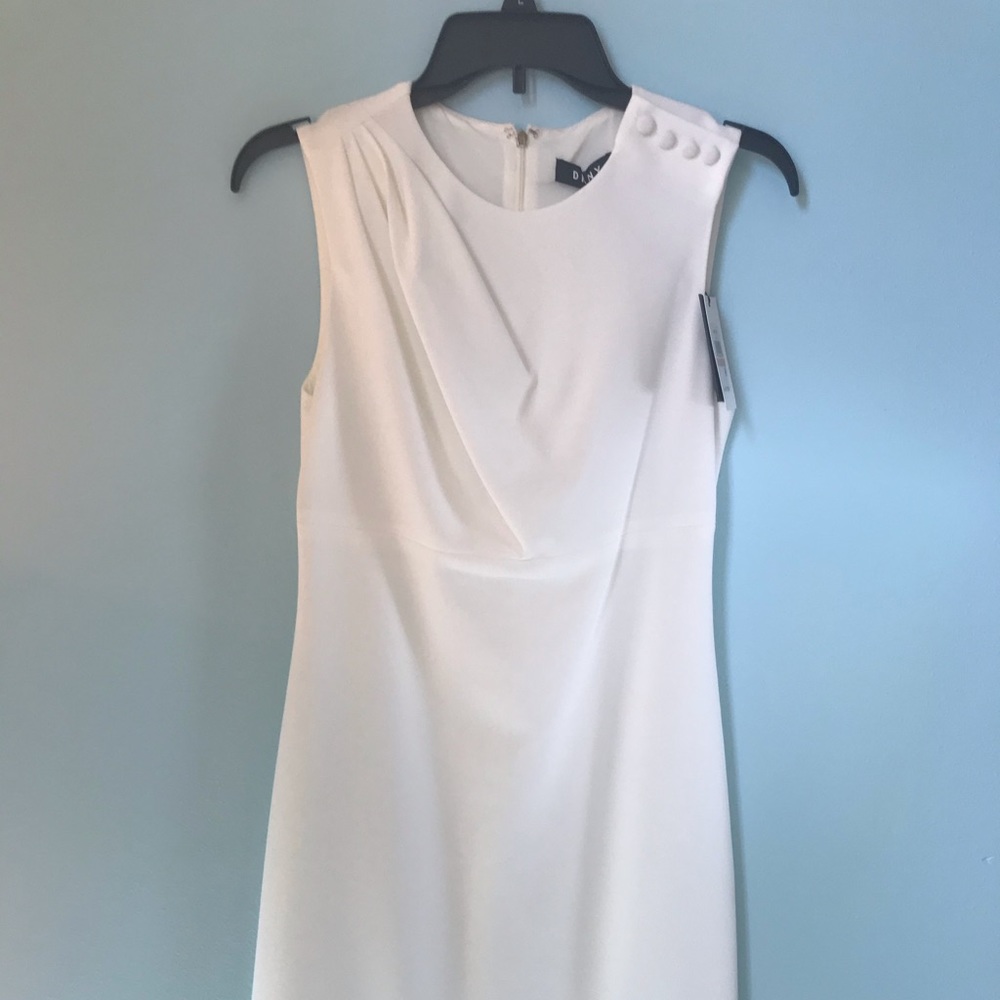 DKNY White Sheath Dress Size 2